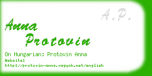anna protovin business card